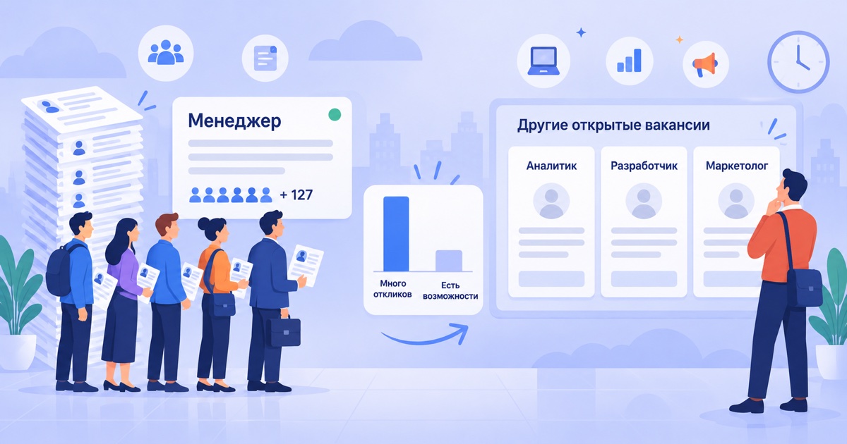 Дефицит кадров в 2026: очередь кандидатов на одну офисную вакансию и пустые карточки «Продавец», «Повар», «Водитель» без откликов